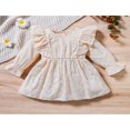 thumbnail image 2 of EIMELI Bébé Fille Robe d'Automne Volant à Manches Longues Solide une Ligne Robes Princesse Hiver Robe Vêtements Tenue Marron 3-6 Mois, 2 of 8