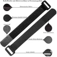 thumbnail image 2 of Cinch Straps For Organizer Or Storage, Velcro Adjustable Length Cable Ties With Buckle, Reusable Fastening Straps, Easy To Use And Cut To Length For Cable Management, Prevent Cable Tangles, 35 Pieces, 2 of 7