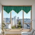 thumbnail image 4 of Ohufall Solid Color Through Rod Short Triangular Curtains Household Small Curtains For Kitchen Bathroom Window Light Filtering Decor, 4 of 8