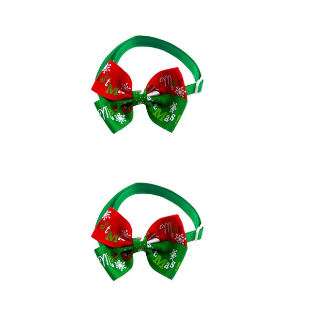 ziyahi Noël Série Animal Arc Réglable Taille Festival Collier Animal Décoratif Rouge Vert 2Set