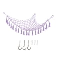 thumbnail image 2 of Stuffed Animal Storage Net, Easy To Install  Space Saving Tassel Toys Storage Hammock  For Bedroom Light Purple, 2 of 8