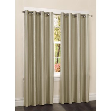 Mainstays Faux Silk Drapery Grommet Window Curtains Panel