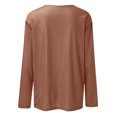 thumbnail image 5 of Timegard Womens Tops Long Sleeve Round Neck Solid Color Basic Tee Fall Casual Comfy Loose Tops Blouse, 5 of 5