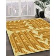 thumbnail image 3 of Ahgly Tapis de Zone Carré Transitionnel Néon Orange Lavable en Machine, 7 Pieds Carré, 3 of 7