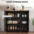 thumbnail image 4 of HOMCOM Buffet Moderne avec Tablettes Ajustables Noir, 4 of 10