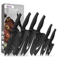 thumbnail image 1 of Hecef 6 Piece Knife Set, Black Oxide Razor Sharp Chef Santoku Cooking Knife, 1 of 11