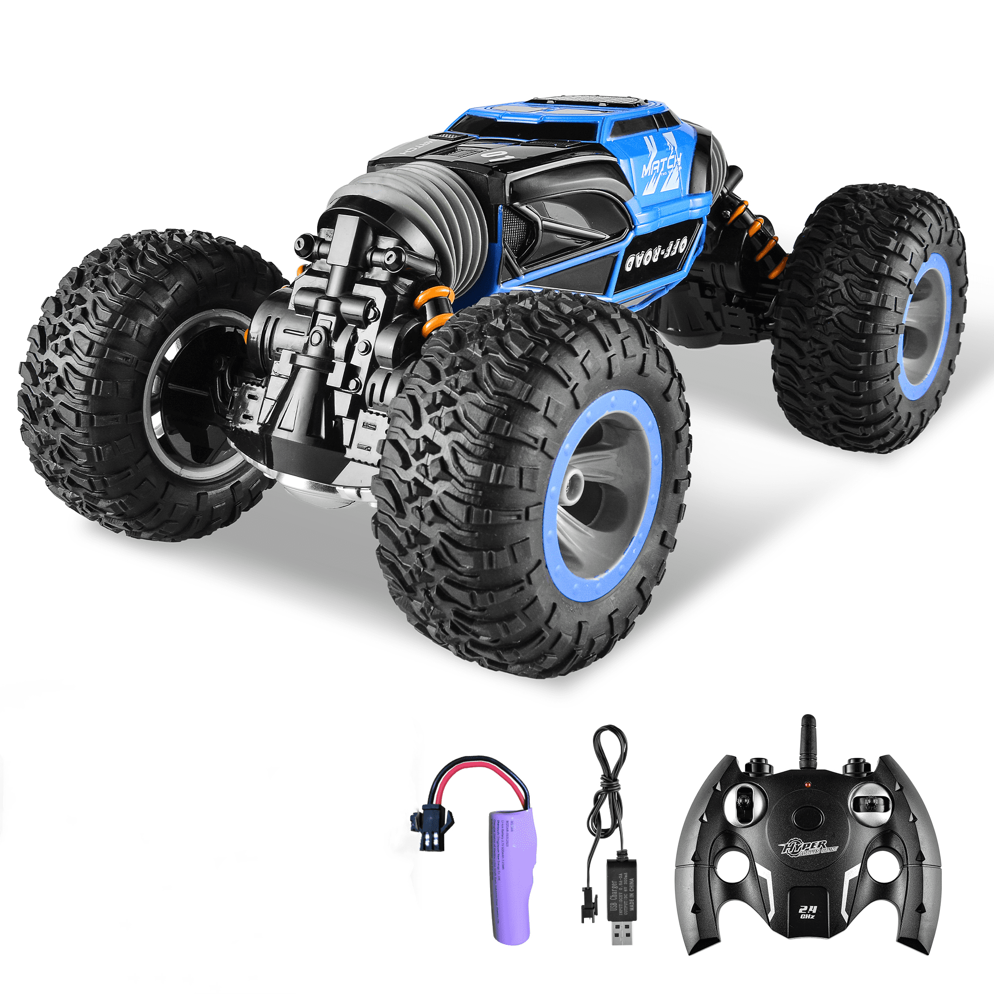 YCFUN RC Stunt Car, 4WD Transform RC Cars Crawler, 2.4GHz All Terrain RC Monster Truck Toys Gift for Kids Boys