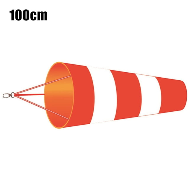 Sac-chaussettes de Mesure du Vent en Polyester Rouge+blanc Airport Windsock Anti-Déchirure