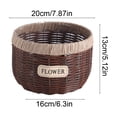 thumbnail image 3 of Hand Woven Rattan Flower Basket Rustics Planter Pot For Succulents Orchid And Greeneries Decorative Flower Pot For Home And Garden, 3 of 6