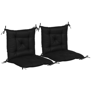 Outsunny Ensemble de 2 Coussins de Chaise de Jardin Coussin d'Assise Confortable avec Dossier
