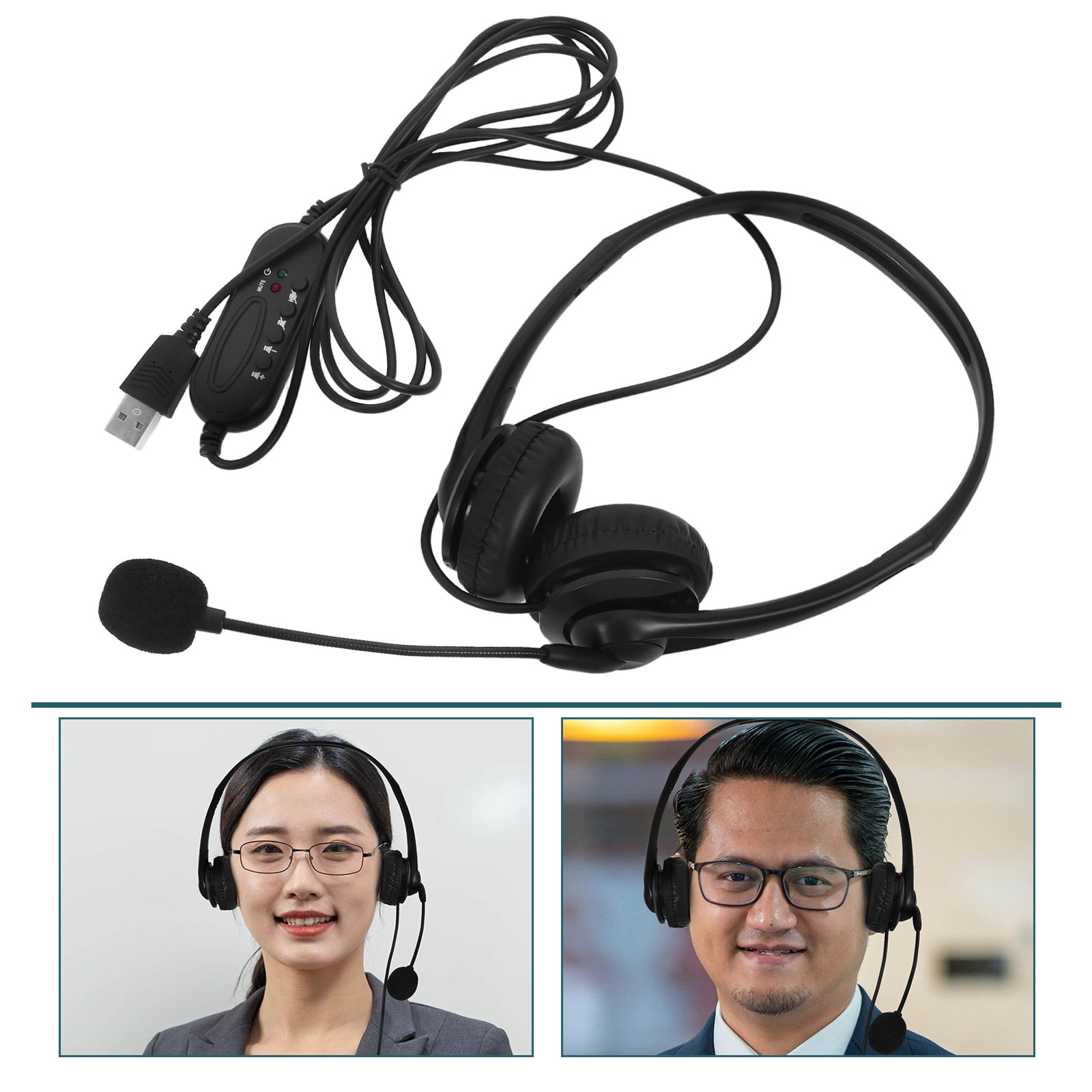 OULII Back to School Wired Noise Cancelling Headphones Black 1Set for Teaching