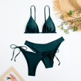 thumbnail image 2 of DGMIOCS Women's Bikini Set Tummy Control Swimsuit Dark Green M, 2 of 7
