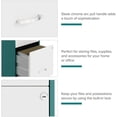 thumbnail image 3 of Space Solutions 18in. 2 Drawer Metal File Cabinet in Teal/White, 3 of 12