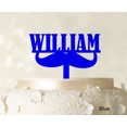 thumbnail image 1 of Custom Name Cake Topper Personalized Blue Cake Topper Color Option Available 5-7 Inches Wide, 1 of 1