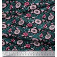 thumbnail image 2 of Soimoi Polyester Crepe Fabric Leaves & Floral Block Fabric Prints by Yard 52 Inch Wide, 2 of 3