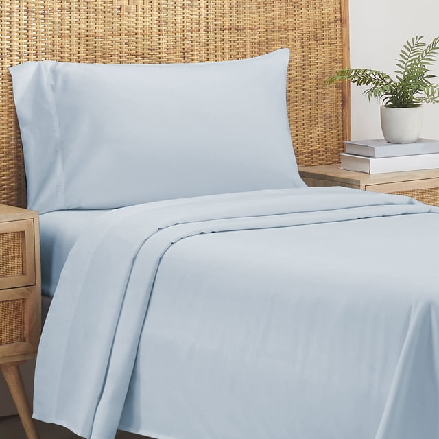 California Design Den 100% Organic Cotton Sheet Sets, Percale Sheets, Deep Pocket, Soft, Breathable & Cooling Bedsheets