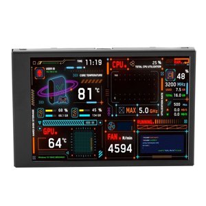 Panneau de capteur d'ordinateur,3.5in Moniteur informatique Temp PC Affichage de la température CPU Moniteur de données construit pour la dernière fois