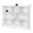 thumbnail image 4 of Costway 3-tier Open Bookcase 8-Cube Floor Standing Storage Shelves Display Cabinet White, 4 of 10