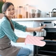 thumbnail image 1 of EGNMCR Kitchen Gadgets 1 PC Solid Color Quilted Microwave Non Scalding Heat Resistive High Temperature Non Slip Gloves Kitchen Oven Baking Special Suitable For Kitchen Restaurant Polyester mittens, 1 of 6