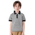 thumbnail image 1 of Polos pour Garçons Chemise à Rayures Chemise de Rugby pour Garçons Polo à Manches Courtes 1-2 Ans Mode Garçons, 1 of 8