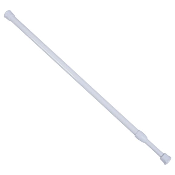 YWIYIUD 1PC White Non Drilling TelescopicRod Small Short Adjustable Extendable SpringRods with No Drilling for Windows Cabinet Blinds Closet Bedroom Kitchen Bathroom Door