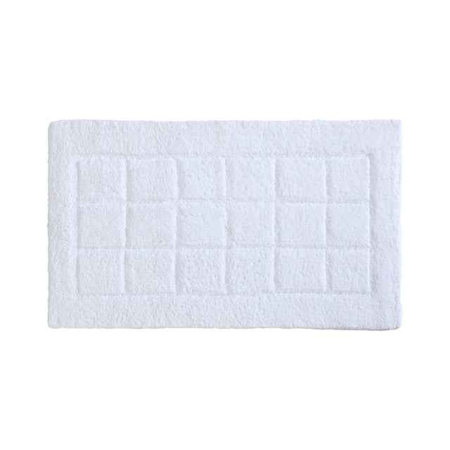 Martha Stewart Everyday 100% Cotton Tufted Reversible Bath Rug Sparkling White, 20" x 34"