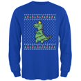 thumbnail image 1 of Big Tree Rex T Rex Ugly Christmas Sweater Mens Long Sleeve T Shirt, 1 of 1