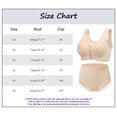 thumbnail image 2 of Bra And Panty Sets For Women Front Button Shaping Cup Shoulder Strap No Underwire Bra Plus Size Underwear Set, 2 of 7