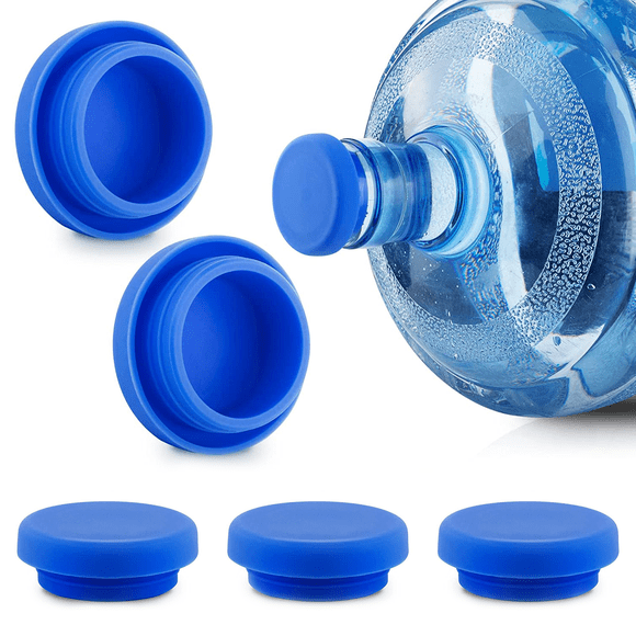 Zootealy 5 Pack 5 Gallon Water Jug Cap , Silicone Spill Resistant , Reusable Replacement Cap Fits 55mm Bottles