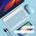 thumbnail image 1 of Clavier et Souris Sans Fil Bluetooth Clavier et Souris Bluetooth Portable Mini Clavier et Souris Sans Fil BT pour Android Windows PC Tablette, 1 of 6