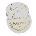 thumbnail image 1 of Inkdotpot Gold Foil Paper Hang Tag Love Is Sweet Wedding Favor Tag 100 Piece, 1 of 1