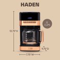 thumbnail image 4 of Haden Quintessential 12 Cup Programmable Digital Coffee Maker, Black/Copper, 4 of 9