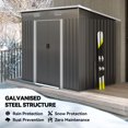 thumbnail image 4 of Outsunny Outdoor Storage Shed, Garden Shed with Lockable Doors, Black, 4 of 9