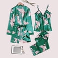 thumbnail image 2 of WTXUE Ensembles de Pyjama pour Femmes / Pyjamas Polyester Imprimé Quotidien Femme / 3 Pcs Vert m, 2 of 8