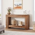 thumbnail image 2 of Longue Table Console, Table de Canapé Style Ferme à 2 Niveaux derrière le Sofa, Console d'Appoint Rectangulaire avec Rangement pour Couloir, Vestibule, Entrée, 2 of 8