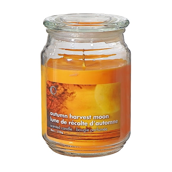 18 Oz Scented Jar With Glass Lid (Autumn Harvest Moon)