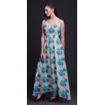 thumbnail image 3 of Bimba Floral Ladies Printed Resort Maxi DrawstringDressSpaghetti Strap Beach Wear-X-Large, 3 of 5
