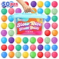 thumbnail image 2 of Slow Rising Stress Ball 50 Pack: Mini Squishy Ball for Kids Anxiety Relief, Hand Therapy Sensory Toy, Pull Stretch Fidget Toy, Prize Box Toys for Classroom, Bulk Toy for Teacher, 2 of 7