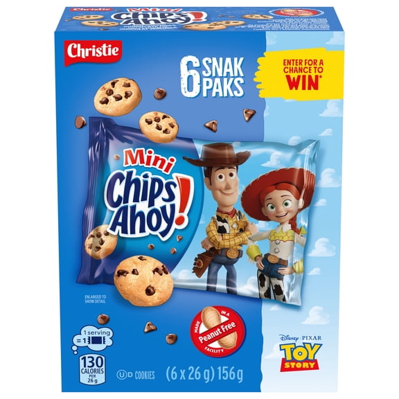 Chips Ahoy! Mini Chocolate Chip Cookie Snack Packs, Made in a Peanut-Free Facility, School Snacks, Baked in Canada