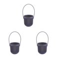 thumbnail image 4 of Transemion ABS Decorate With Lightweight Planter With Removable Strape And Wall-Mount Option Inner Layer Hollowed Out For Better Black 8.7*9.5*20.5cm 3Set, 4 of 6