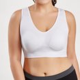 thumbnail image 2 of Women Pure Color Plus Size Ultra-thin Large Bra Sports Bra Full Bra Cup Tops, 2 of 9