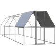 thumbnail image 1 of vidaXL Outdoor Chicken Cage 2x8x2 m Galvanised Steel, 1 of 4