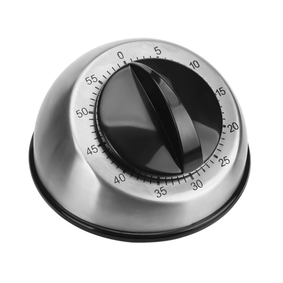 Stainless Steel Dome Kitchen Timer 60 Mechanical Wind Up Countdown Alarm Clock for Cooking Baking