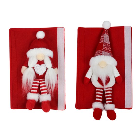 Kitchen Christmas Decorations Christmas Decoration: 2-Piece Set Of Refrigerator Protection for The Faceless Santa Claus, Microwave Oven Handle, Gloves Decoration