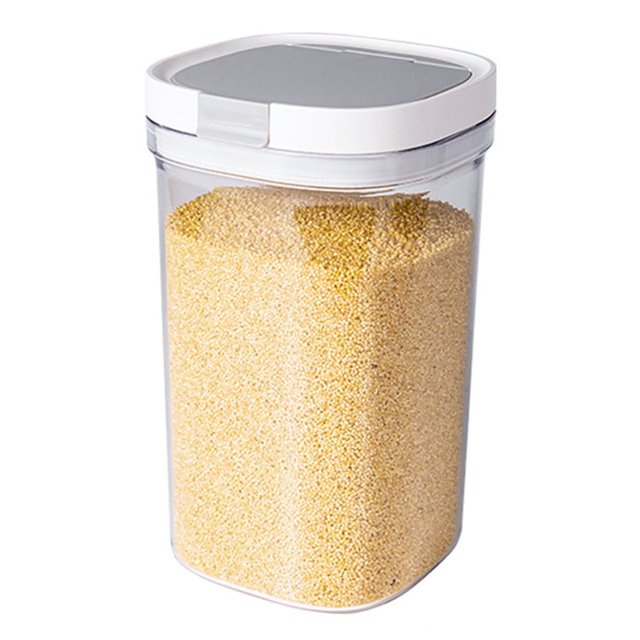 Airtight Lock Food Container Drop-resistant Durable Sealed Jars for Flour Sugar Pasta Snacks - 1.8L