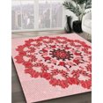 thumbnail image 3 of Ahgly Tapis Rectangulaire Lavable en Machine Intérieur Transitionnel Rose Profond, 4 Pieds x 6 Pieds, 3 of 7