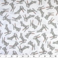 thumbnail image 2 of FABRIC CREATIONS White Grey Rabbits Fat Quarter 45 × 53 cm (18 × 21 in), Forest, 18x21, 2 of 2