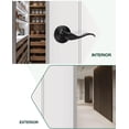 thumbnail image 4 of Interior Privacy Door Handle with Lock Matte Door Lever for Bathroom and Bedroom Wave Style Door Handle Indoor Matte Reversible Keyless Turn Lock, 4 of 6