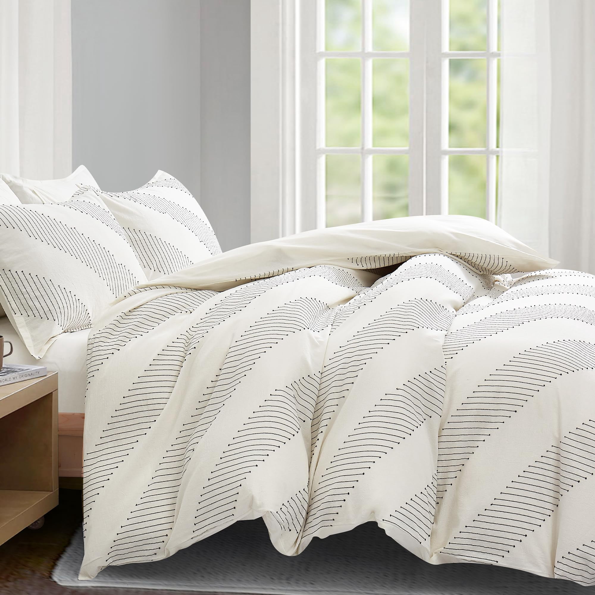Rytham 100% Cotton 3PC Duvet Cover Set