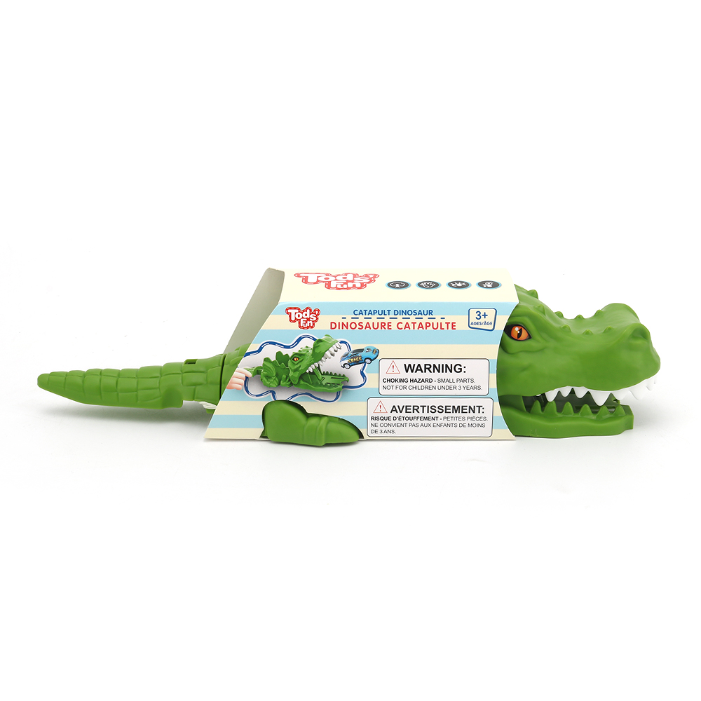 Ensemble jouet lanceur de voitures de course dinosaure, jeu de course catapulte à appuyer pour lancer avec mini voiture de course métallique et accessoires de piste, jeu de véhicul(CAR COLOR MAY VARY)